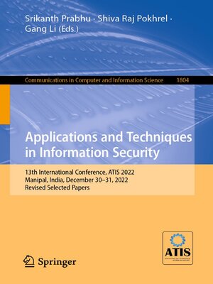 cover image of Applications and Techniques in Information Security